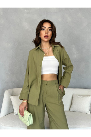Oversize Modal Kadın Gömlek