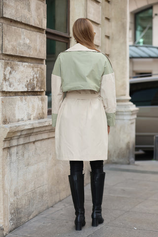 Garnili Kemerli Astarlı Trenç