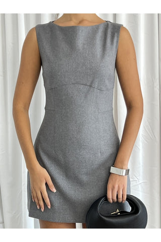 Sıfır Kol Bisiklet Yaka Özel Gün Günlük Kadın Astarlı Mini Elbise