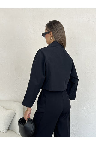 Kolu Apoletli Kısa Trenç