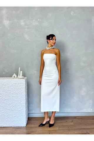 Pelerinli Straplez Uzun Boy Gece Şık Özel Gün Kadın Regina Elbise