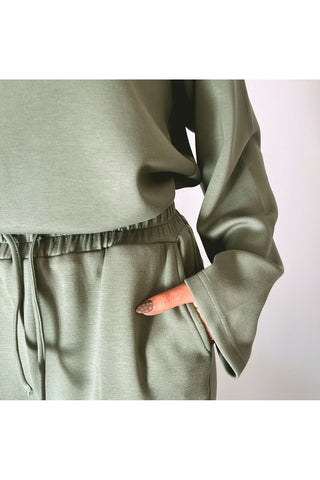 Sweat Pantolonlu Beli Latikli Eşofman Takım