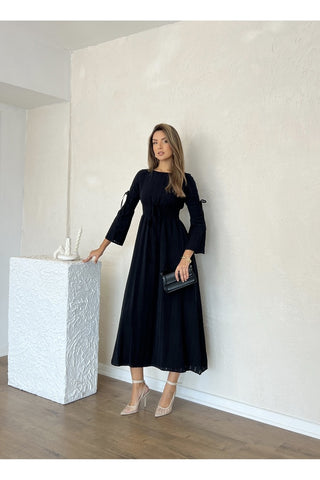 Gipeli Uzun Boy Özel Gün Günlük Uzun Kol Kadın Elbise