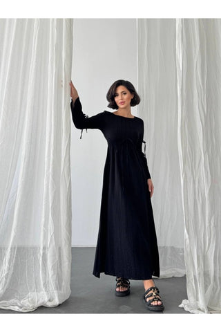 Gipeli Uzun Boy Özel Gün Günlük Uzun Kol Kadın Elbise