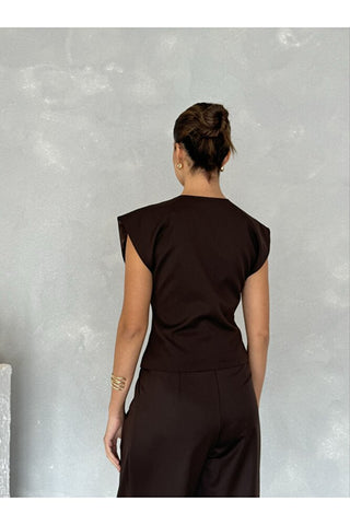 Kolsuz Kuplu Yelek Pantolon Günlük Şık Özel Gün Kadın Takım