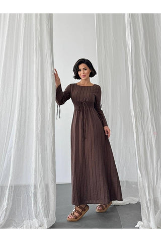 Gipeli Uzun Boy Özel Gün Günlük Uzun Kol Kadın Elbise